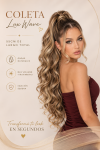 Coleta Ponytail con broche.