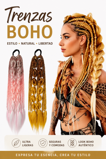 Coletas fantasía con globos, trenzas y rastas.